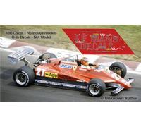 Decalcomanie Ferrari 126 C2 GP Belgio 1982 1:32 1:43 24 18 126C2 slot calcas ...