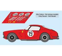 Decalcomanie Ferrari 250 GT SWB Le Mans 1960 1:32 1:24 1:43 1:18...