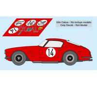 Decalcomanie Ferrari 250 GT SWB Le Mans 1960 1:32 1:24 1:43 1:18 slot calcas