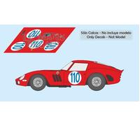 Decalcomanie Ferrari 250 GTO Targa Florio 1963 1:32 1:43 1:24 1:18...