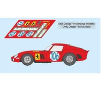 Decalcomanie Ferrari 250 GTO Targa Florio 1963 1:32 1:43 1:24 1:18...