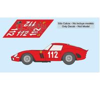 Decalcomanie Ferrari 250 GTO Targa Florio 1963 1:32 1:43 1:24 1:18...