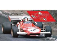 Decalcomanie Ferrari 312 B2 F1 GP Francia 1972 Galli french slot calca