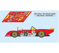 Decalcomanie Ferrari 312 PB Le Mans 1973 15 16 17 1:32 1:24 1:43 1:18 312PB...