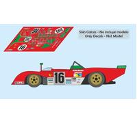 Decalcomanie Ferrari 312 PB Le Mans 1973 15 16 17 1:32 1:24 1:43 1:18 312PB...