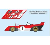 Decalcomanie Ferrari 312PB Targa Florio 1973 1:32 1:24 1:43 1:18 312 PB calch...