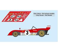 Decalcomanie Ferrari 312PB Zeltweg 1972 1 2 3 4 1:32 1:24 1:43 1:18 312 PB...