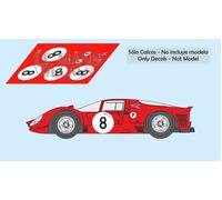 Decalcomanie Ferrari 330 P3 412 P Brands Hatch 1967 1:32 1:24 1:43 18 330...