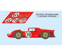 Decalcomanie Ferrari 330 P4 Le Mans 1967 19 20 21 24 1:32 1:24 1:43 1:18...