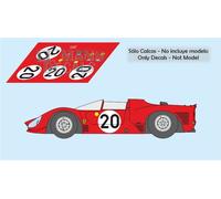 Decalcomanie Ferrari 330 P4 Le Mans 1967 19 20 21 24 1:32 1:24 1:43 1:18 slot...