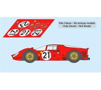 Decalcomanie Ferrari 330 P4 Le Mans 1967 19 20 21 24 1:32 1:24 1:43 1:18 slot...