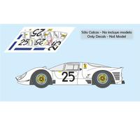 Decalcomanie Ferrari 412P Le Mans 1967 Gara 1:32 1:43 1:24 1:18 412 P calcas