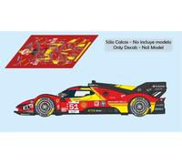 Decalcomanie Ferrari 499 P Hypercar LE MANS 2024 1:32 1:43 1:24 1:18 slot calcas