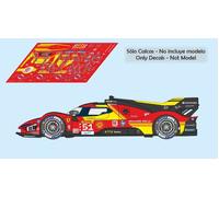 Decalcomanie Ferrari 499 P Hypercar WEC 2024 1:32 1:43 1:24 1:18...