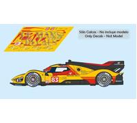 Decalcomanie Ferrari 499 P Hypercar WEC 2024 1:32 1:43 1:24 1:18...