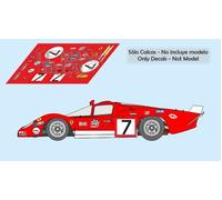Decalcomanie Ferrari 512 Coda Lunga Le Mans 1970 1:32 1:24 1:43 1:18 512...
