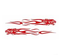 Decalcomanie Fiamma PET Resistenti per Carrozzeria(Red) | Materiale PET , impermeabile, ai raggi UV, ideale per esterni, finitura lucida
