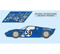 Decalcomanie Ford GT40 Le Mans Test 1969 58 1:32 1:43 1:24 1:18 64 87 MkII ca...