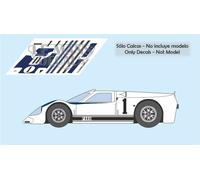 Decalcomanie Ford J Le Mans Test 1966 1:32 1:24 1:43 1:18 64 87 slot GT40 MkI...