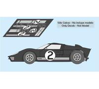 Decalcomanie Ford MkII Le Mans 1966 1 2 3 1:32 1:24 1:43 1:18 64 87 slot GT40...