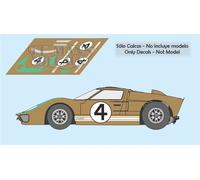 Decalcomanie Ford MkII Le Mans 1966 4 5 6 1:32 1:24 1:43 1:18 64 87 slot GT40...