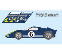 Decalcomanie Ford MkII Le Mans 1966 4 5 6 1:32 1:24 1:43 1:18 64 87 slot GT40...