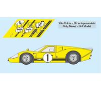 Decalcomanie Ford MkIV Le Mans Test 1967 1:32 1:24 1:43 1:18 64 87 GT40 MkII ...