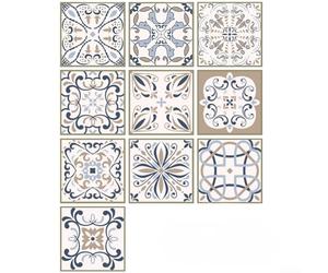 Decalcomanie geometriche impermeabili della parete del PVC con sottile stile europeo per lo stile residenziale e di affitto (C)