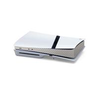 Decalcomanie Host Center per PS5 Pro,Copertura adesiva in fibra di carbonio per console adesivi skin accessori,Pellicola protettiva parte centrale della console per PS5 Pro (Fibra di carbonio argento)