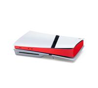 Decalcomanie Host Center per PS5 Pro,Copertura adesiva in fibra di carbonio per console adesivi skin accessori,Pellicola protettiva parte centrale della console per PS5 Pro (Fibra di carbonio rosso)