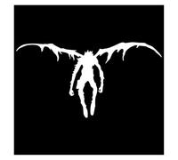 Decalcomanie in vinile ispirate a Death Note Ryuk - Adesivi for auto neri e argento (16,8x8,8 cm) | Decorazione impermeabile a tema anime for auto e moto(Silver)