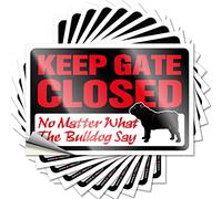 Decalcomanie Man Cave Rule: Peel and Stick Wall Decor Keep Gate Closed No Matter What The Bulldog Say Checkered Coated Car Window Decals for Women (8 x 12 cm - 10 pezzi)