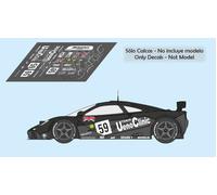Decalcomanie McLaren F1 GTR Le Mans 1995 1:32 1:43 1:24 1:18 59 calche di prova