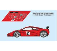 Decalcomanie McLaren F1 GTR LM Test Le Mans 1995 1996 1:32 1:43 1:24 1:18...