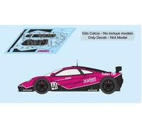 Decalcomanie McLaren F1 GTR LM Test Le Mans 1995 1996 1:32 1:43 1:24 1:18...