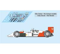 Decalcomanie McLaren MP4/4 Monaco GP 1988 1:32 1:43 1:24 1:18 F1 Senna Prost ...