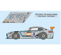 Decalcomanie Mercedes AMG GT3 24h Dubai 2021 1:32 1:43 24 18 calcas slot Drag...