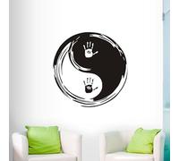 Decalcomanie murali moderne Yin Yang vinile adesivi da parete filosofia cinese rimovibile Home Decor carta da parati decorazione 58x58cm