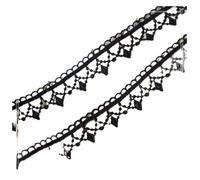 decalcomanie, Nastro di pizzo veneziano multicolore, 3 iarde x 1 pollice(Schwarz)