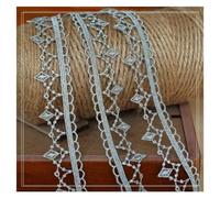 decalcomanie, Nastro di pizzo veneziano multicolore, 3 iarde x 1 pollice(Silver)