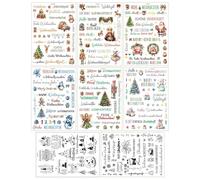 Decalcomanie natalizie, adesivi con parole di Natale, adesivi decorativi per mobili in classe, laptop, barattoli da parete, bottiglia d'acqua, portablocco, ufficio, feste per bambini, vaso per casa