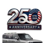 Decalcomanie per auto, in metallo patriottico 250° | Decorazioni automobilistiche decalcomanie paraurti, per uomini e donne, vacanze, compleanno, festa 'indipendenza