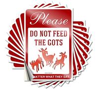 Decalcomanie per auto Please Don'T Feed The Goats, No Matter What They Say Funny Sticker 10 pezzi adesivi per auto divertenti per adulti (8 x 12 cm)