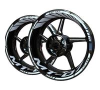Decalcomanie per cerchioni Moto Ruota Anteriore E Posteriore Adesivo Mozzo Cerchi Decal Resistente Alle Intemperie Nastro Riflettente Della Banda Per Yamaha Mt 07 Mt07 Adesivi per ruote ( Colore : Bia