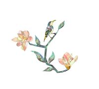 Decalcomanie Per Chitarra - Adesivo Con Intarsio Sulla Di Un Rosa Magnolia Da 5 G Per Chitarre Acustiche Ed Elettriche, Adesivi Floreali Rimovibili Per La Testa Della Chitarra, Decoraz