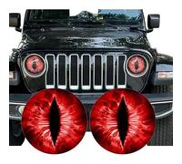 Decalcomanie per fari Jeep, adesivi 3D per fari stereo, adesivi rotondi per fari, adesivi divertenti per camion, auto, carrozzeria, finestrini, paraurti (1 paio)