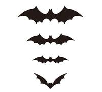 Decalcomanie per pareti di pipistrello nero riutilizzabile - adesivi rimovibili 3D per la creazione annuale della scena della festa di Halloween 60pcs