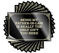 Decalcomanie per planner da donna, divertenti e resistenti all'alcool, resistenti ai raggi UV, con scritta "Being My Father-in-Law is Really the Only Gift You Need", decorazione da parete 3D, adesivi