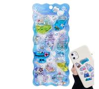 Decalcomanie per tablet con shaker d'acqua, 22 x 9,5 cm, carta speciale, 2 pezzi, adesivi 3D, colori carini, adesivi per bottiglia d'acqua per studenti, insegnanti, bambini, artisti, progettisti