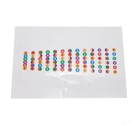 Decalcomanie per tasti della chitarra, supportano lo sviluppo della teoria musicale attraverso il rinforzo visivo degli intervalli, toni degli accordi e gradi di scala (trasparente)